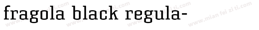 fragola black regula字体转换